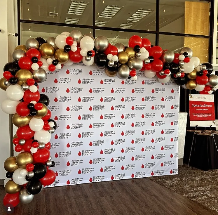 Balloon decor for a community fundraising event